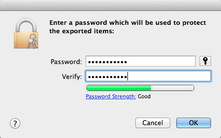 export password
